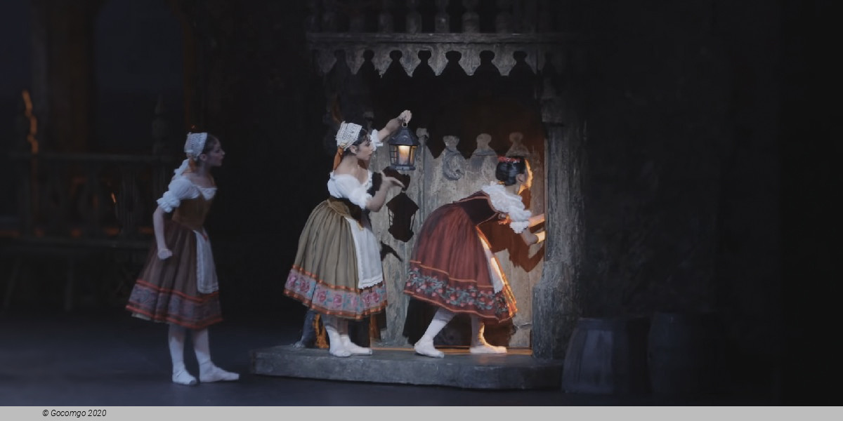 Scene 1 from the ballet "Coppélia", choreography by Ronald Hynd