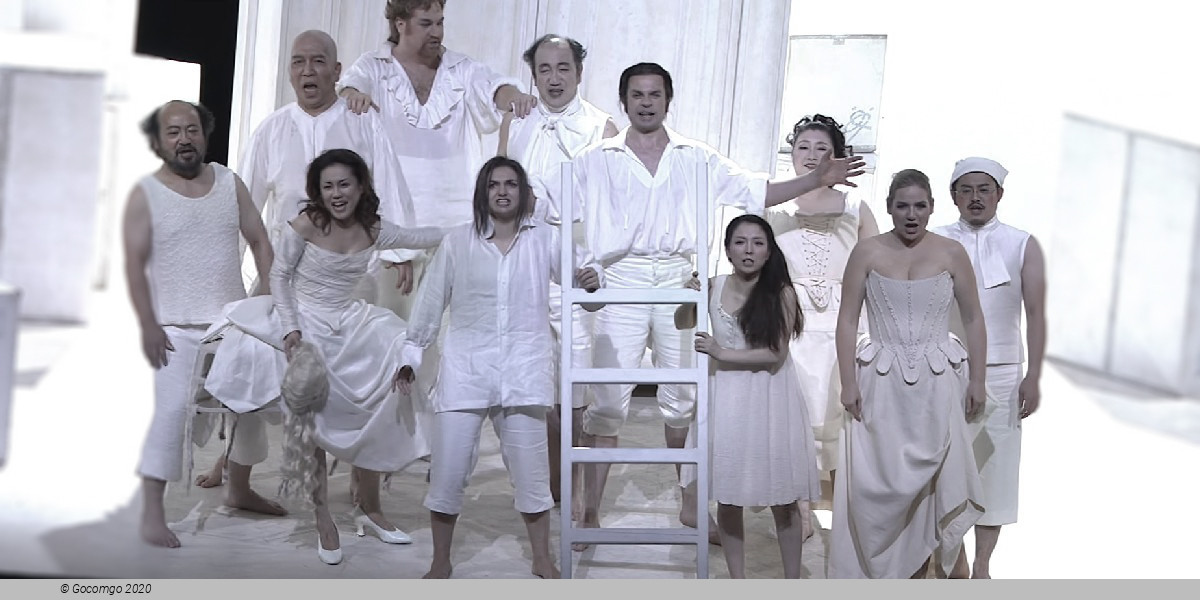 Scene 2 from the opera "Le Nozze di Figaro" on the stage of the New National Theater Tokyo