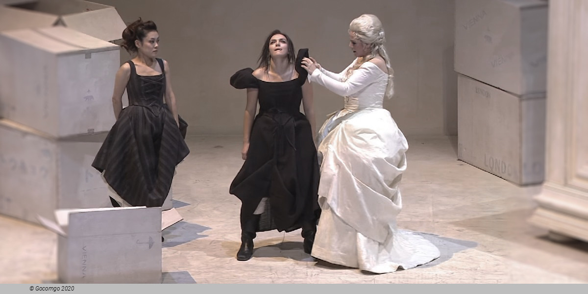 Scene 4 from the opera "Le Nozze di Figaro" on the stage of the New National Theater Tokyo