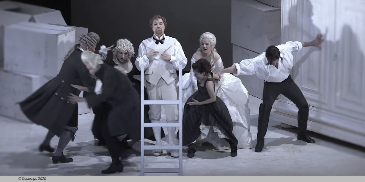 Scene 5 from the opera "Le Nozze di Figaro" on the stage of the New National Theater Tokyo