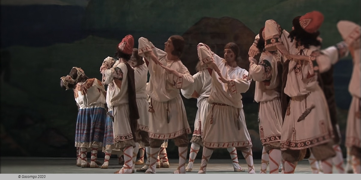 Scene 5 from the ballet "Le Sacre du printemps"